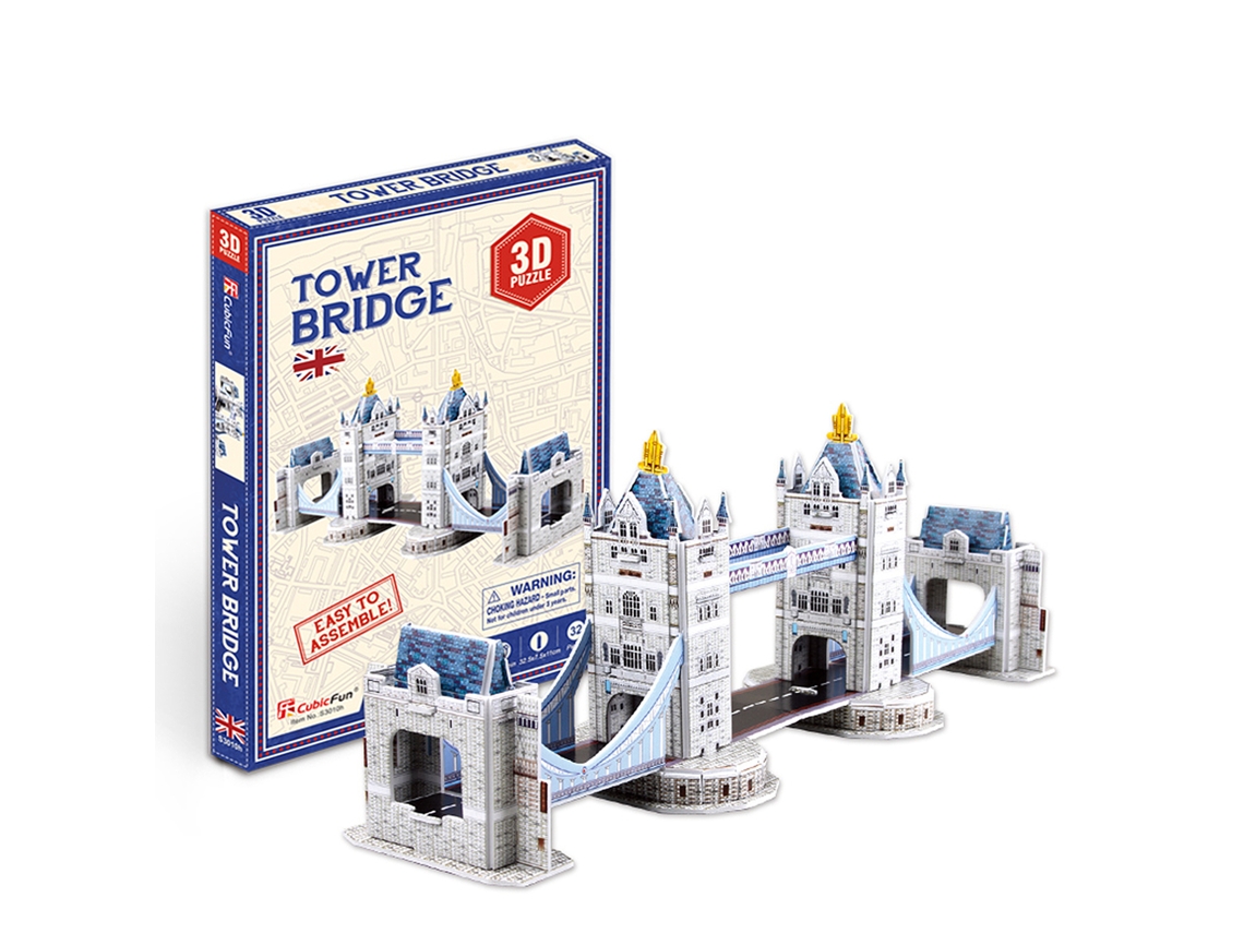 Puzle 3d Torre De Puente De Londres 11x7,5x32,5 Cm.