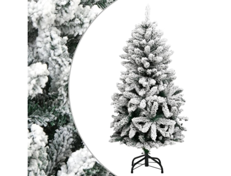 Árbol de Navidad artificial VIDAXL con bisagras y nieve flocada (120 cm)