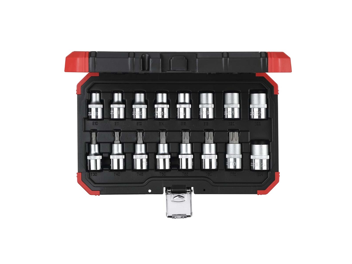 Juego Llav. Vaso 1/2 Txe10 GEDORE RED R68003016 24T30 70 16Pzas (3300009)
