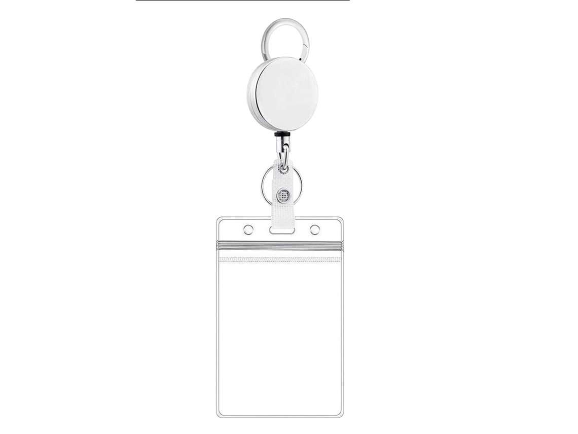 Estuche Retráctil De Metal Para Bolígrafos Con Clip
