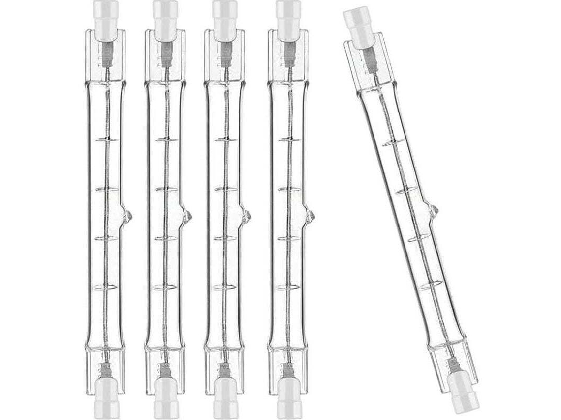 Paquete De 5 Bombillas Halógenas R7s, 118 Mm, 400 W, 230 V. Vástago Halógeno.