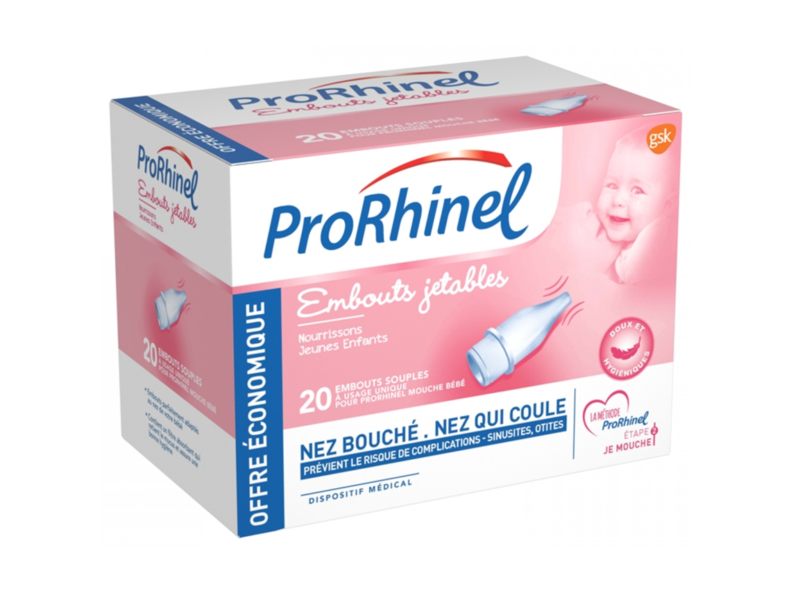 Boquilla Conjunto de 20 Desechables Suaves para Sonador de Nariz para Bebé PRORHINEL