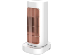 Calefactor oscilante vertical para uso doméstico, dormitorio o mesa, miniventilador térmico Sfushos (blanco, 1200 W, oscilante)