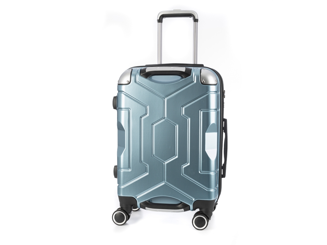 Maleta de cabina extensible con ruedas, fabricada en material ABSPC ligero y de alta resistencia con esquinas reforzadas. Cerradura numérica TSA y 4 ruedas dobles de 360°.