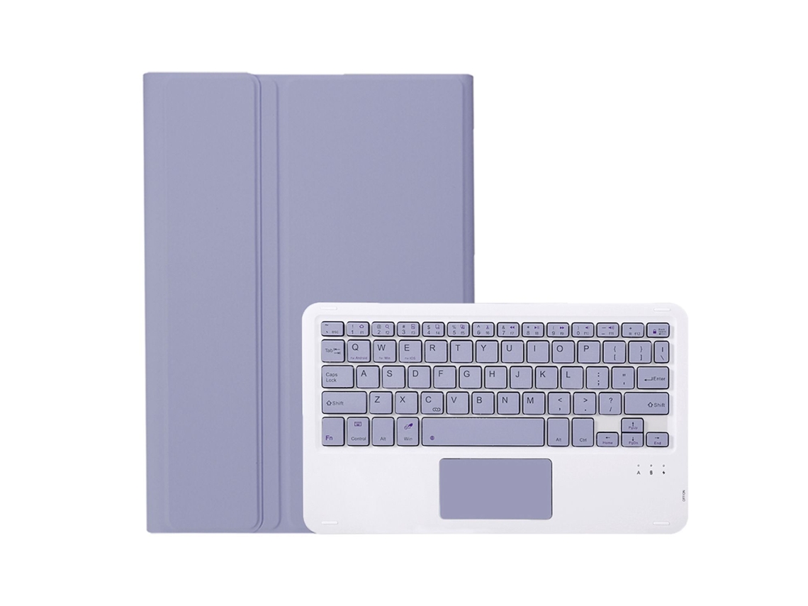 Funda con teclado Bluetooth Fwinl para Honor Magicpad 2 12.3 2024 (teclado táctil, portugués, morado)
