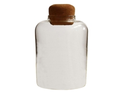 1 Botella De Vidrio Con Corcho.