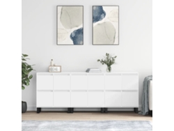 Pack 3 Uds Aparador | Mueble De Comedor | Buffetes Madera Contrachapada Blanco Wsd522432