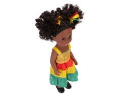 Muñeca Africana Realista De 35 Cm Con Cabello Afro Y Ropa Removible Para Niños.