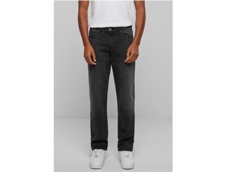 Pantalones de Vaquero de Hombre URBAN CLASSICS Heavy Ounce Straight Negro (38)