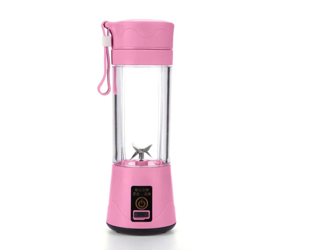 Mini Exprimidor Eléctrico Portátil Batidora de Frutas Usb Rosa