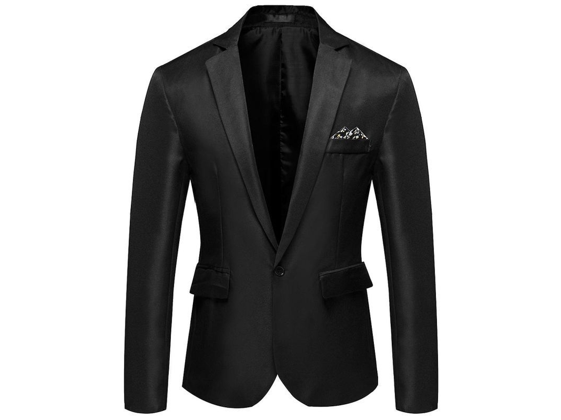 Chaqueta informal para hombre Mystdiy 2026 con un botón y solapa con muesca, corte ajustado, estilo juvenil.