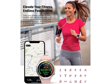 Smartwatch robusto para actividades al aire libre con GPS, brújula, monitor de frecuencia cardíaca, oxígeno en sangre y sueño - CHRONUS.