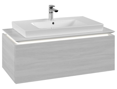 Villeroy &amp Boch Legato Vanity unit B694 1000x380x500mm centrada en el lavabo iluminación LED