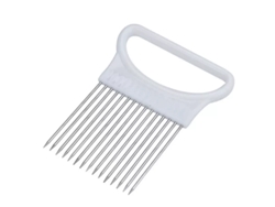 Cortador de cebolla de acero inoxidable blanco, utensilio de cocina ecológico, MDUG