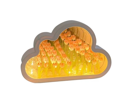 Lámpara de noche Tulip Cloud Tulip para dormitorio con espejo HONXINM