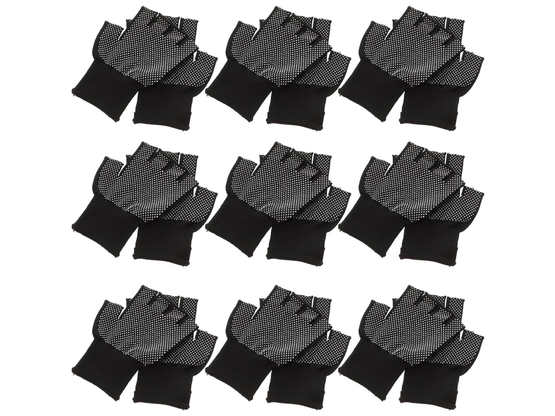 Guantes De Trabajo Inoomp Sin Dedos, 15 Pares, Nailon, Guantes Protectores Antideslizantes Para Jardinería, Para