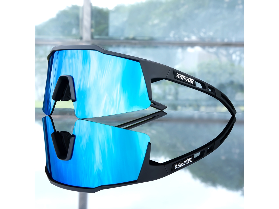 Gafas de ciclismo MDUG con lentes de polímero negro y protección UV400, montura TR 90