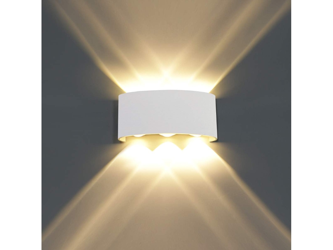 Aplicación De Pared Para Exteriores – Aplique Led De Aluminio (6w) Para Uso Interior Luz Moderna Blanca Cálida Con Enfoque Ajustable