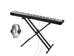 Piano digital eléctrico portátil Succebuy de 88 teclas semipesadas con soporte