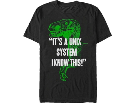 Camiseta ROCKINSTONE Parque Jurásico Sistema Unix (M)