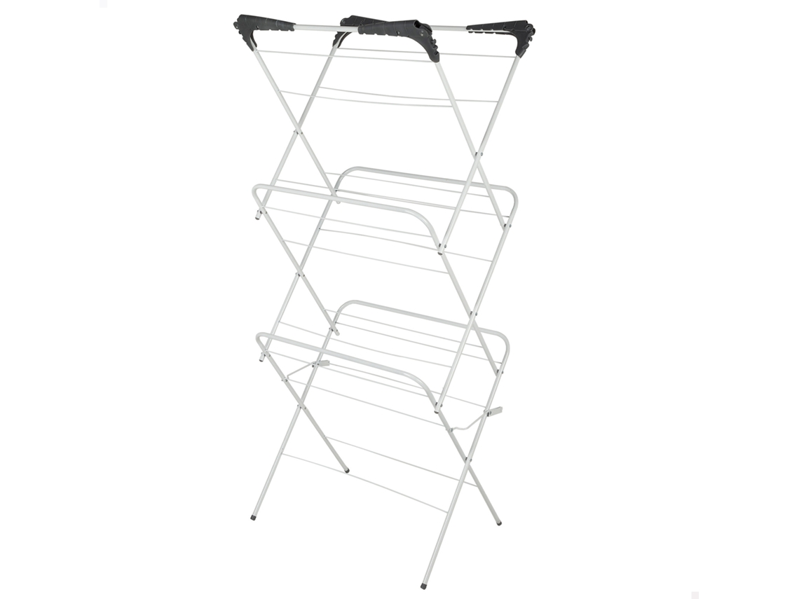 Tendedero plegable de 3 alturas 61x44x138 cm con barra extraíble Max Home