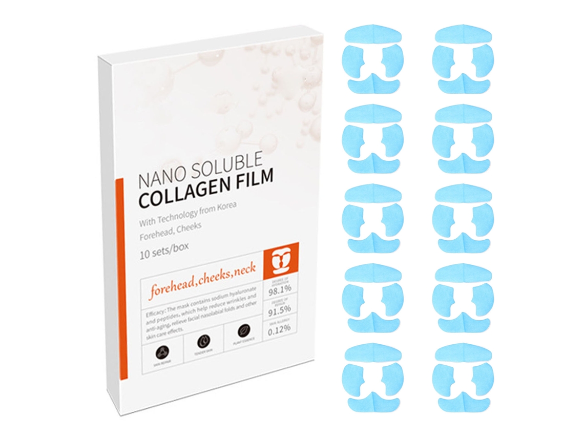 10 Paquetes Películas De Colágeno Soluble Hidratantes Anti-arrugas Protectoras Anti-edad Suplemento Facial