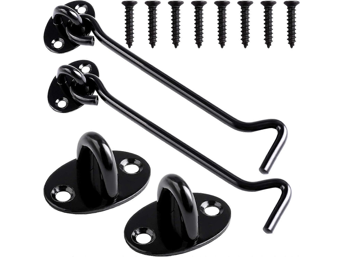 Ruisita 2 Piezas Pestillo De Acero Inoxidable Para Puertas Y Ventanas Con Tornillos De Montaje 3 Pulgadas Negro