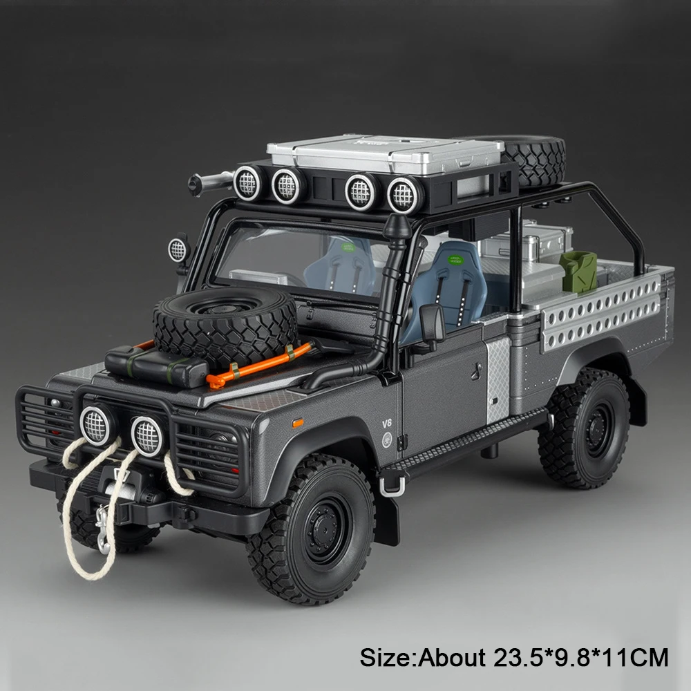 Modelo De Coche (gris) Escala 1:24, Se Pueden Abrir Las Puertas, Con Efectos De Sonido Y Luz.