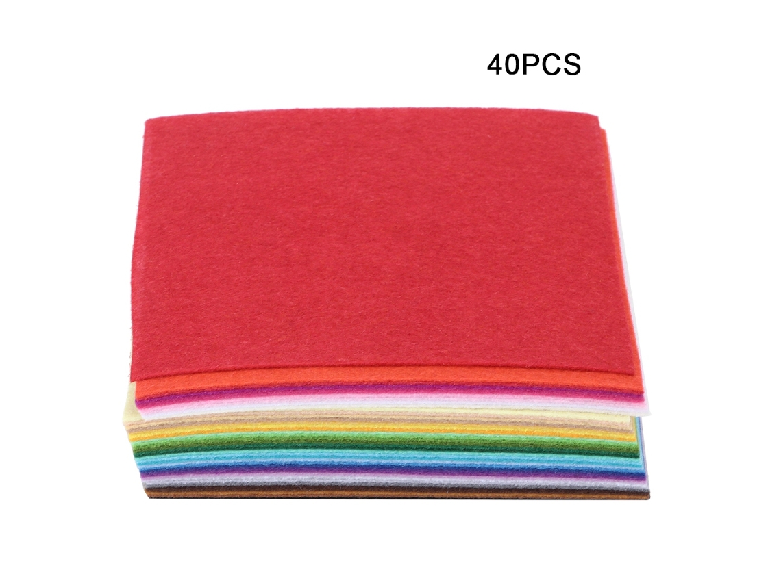 40 piezas de tela de poliéster de 15 x 15 cm, material de bricolaje para decoración infantil