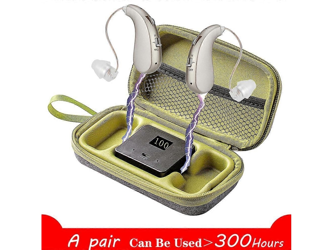 Audífonos recargables con 300 horas de vida útil. Un par. Ideales para viajes. TAISHENGDA.