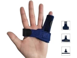Tala ajustável Rebe para dedo em gatilho com tira de fixação para aliviar travamentos, estalos, rigidez e liberar tendões (azul).