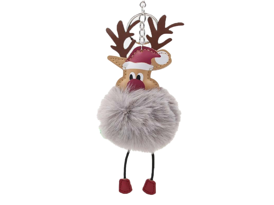 Bonitos llaveros para mujer, divertido regalo de Navidad de cumpleaños, decoración de llave de coche, colgante de mochila (ceniza) RNEMITERY
