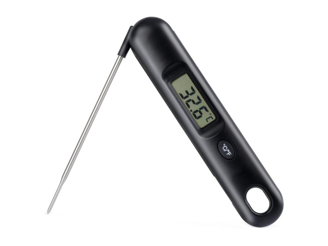 Termómetro Digital De Lectura Instantánea Con Sonda Plegable Para Carne, Barbacoa Y Cocina.