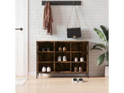 Zapatero Organizador en Derivados de Madera Roble Ahumado 100X35X70 Cm
