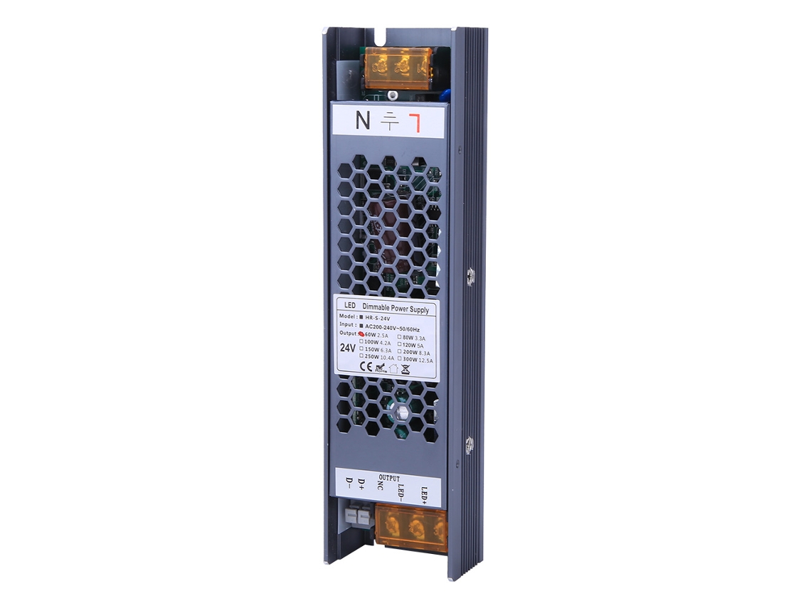 Fuente de alimentación ajustable de 60 W con control Dali PWM SCR de 0,10 V, 24 V/2,5 A, carcasa de aleación de aluminio