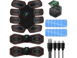 Estimulador muscular Ems, entrenador de músculos abdominales, recargable con pantalla LCD/Red Digitallab
