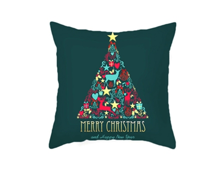 Funda de almohada navideña Granja Decoraciones de invierno verdes para el hogar (estilo 3)