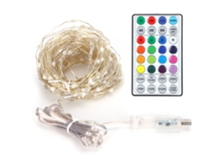 Guirnalda de luces LED RGB 2026, 16 colores, 200 LED, cable de cobre impermeable de 20 m, control remoto infrarrojo con temporizador para decoración de interiores.