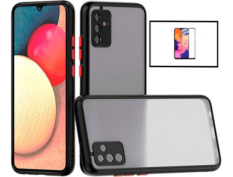 Kit Carcasa Trasera Protección Cámara + Protector de Pantalla Samsung Galaxy M52 5G GIFT4ME Negro