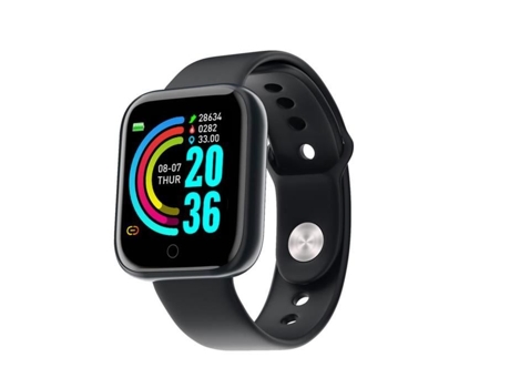 Reloj inteligente 2020 nuevo reloj inteligente Y68 impermeable Bluetooth deporte Smartwatch hombres para Iphone Xiaomi Mi tipo negro1