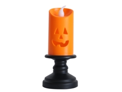 Linterna de calabaza de Halloween, nuevo candelabro decorativo, lámpara de viento LED, 6 Chennnls naranjas