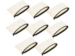 Juego de 12 estuches de lona para lápices, ideales para cosméticos y artículos de papelería, con cremallera y perfectos para viajar.