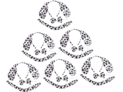Conjunto De Disfraz De Perro De 6 Piezas: Orejas, Diadema, Pajarita De Cosplay, Cola.