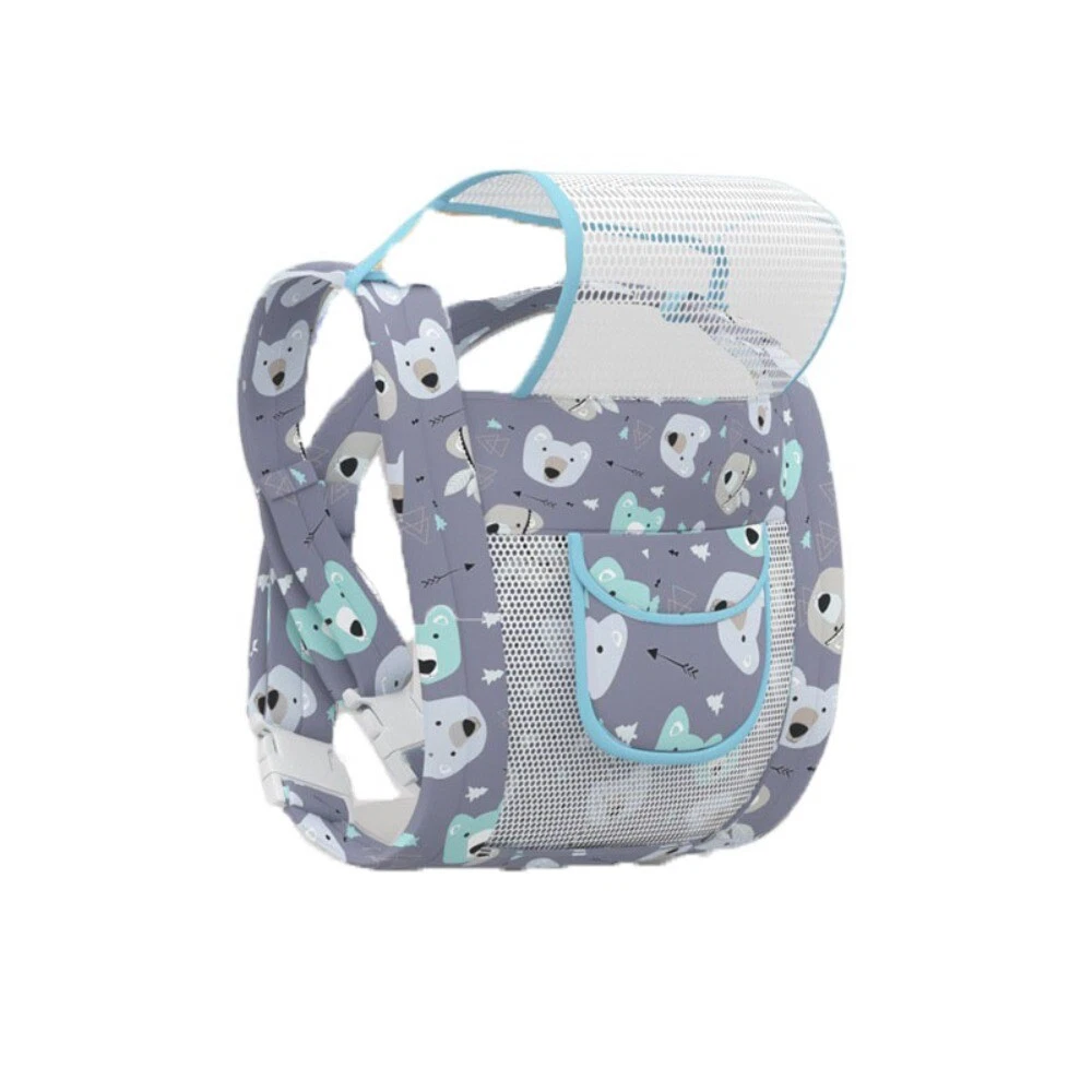 Portabebés Chrui apto para bebés de 3 a 36 meses hasta 20 kg (Oso Gris)