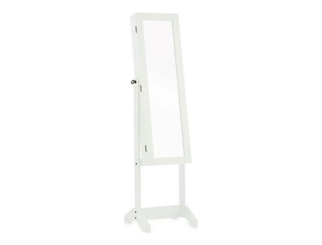 Espejo Joyero de Pie Blanco Madera MDF (36 x 140 x 36,5 cm)