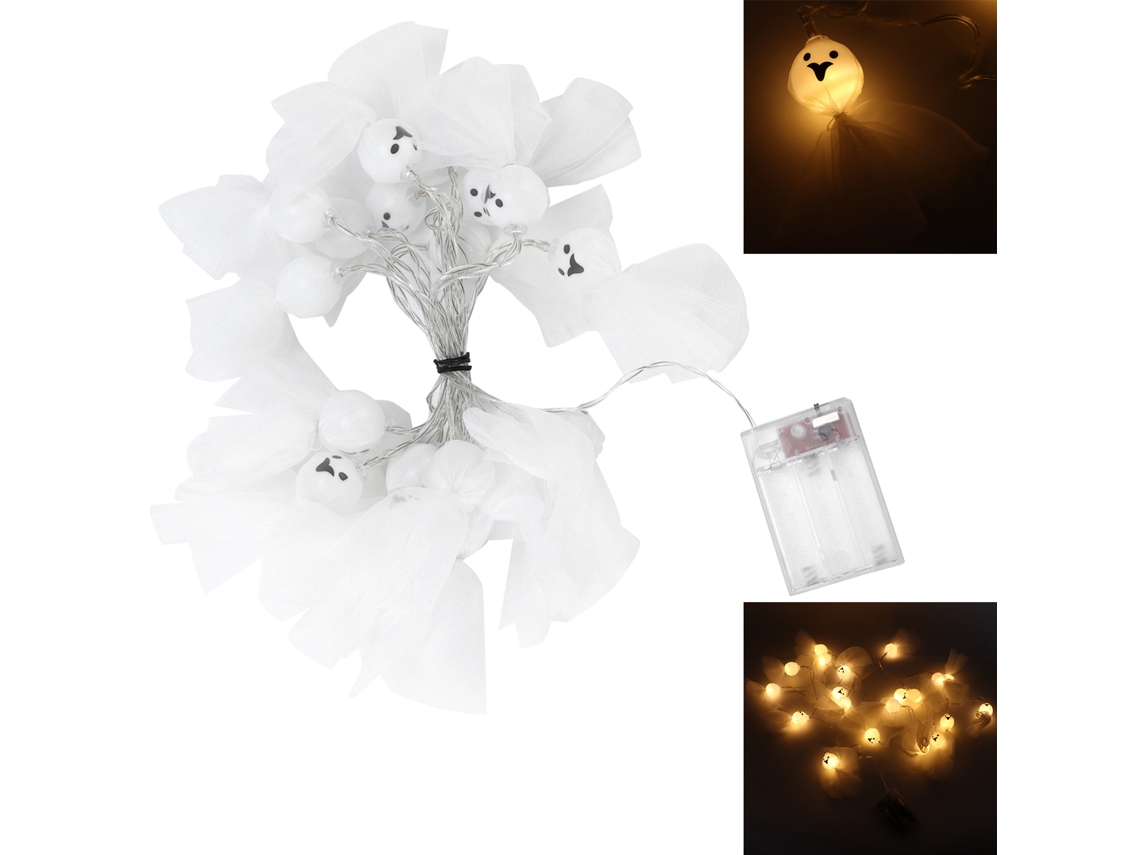 Luces De Esqueleto Mini Portátiles Con Batería Led Ahorradora Energía Para Halloween Calabazas Calaveras Fantasmas