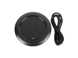 Cargador Inalámbrico Portátil De 15 W Para Escritorio, Redondo, Carga Rápida Para Teléfonos Móviles, Negro.