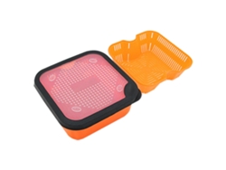 Soporte ventilado de alta resistencia para cebo vivo, ideal para pesca en agua dulce, gusanos y lombrices. Rosewell.