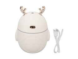 Humidificador Mini Con Luz Ambiente 320ml Apagado Automático Niebla Fría Ultra Silencioso Usb Difusor Aromático Blanco