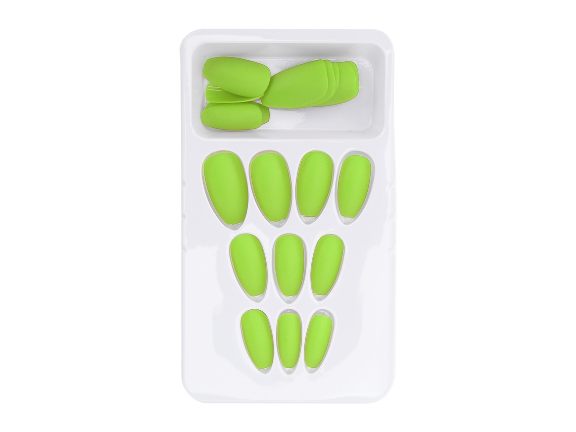 24pcs Unhas Falsas De Cobertura Completa Com Efeito Matte Para Manicure Feminina E Juvenil F136